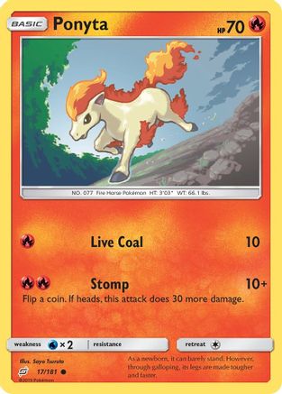 Ponyta (17/181) [SM: Team Up] Pokemon Single Pokémon