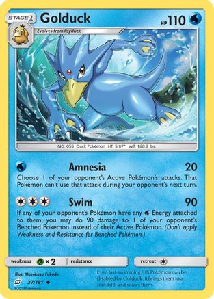 Golduck 27/181 [SM: Team Up] Pokemon Single Pokémon