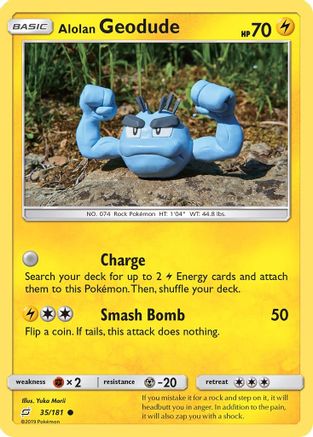 Alolan Geodude (35/181) Reverse Holofoil [SM: Team Up] Pokemon Single Pokémon