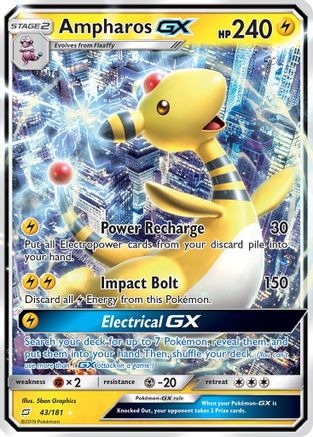 Ampharos GX (43/181) Holofoil [SM: Team Up] Pokemon Single Pokémon