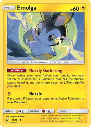 Emolga (46/181) [SM: Team Up] Pokemon Single Pokémon