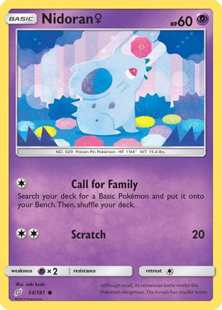 Nidoran F (54/181) Reverse Holofoil [SM: Team Up] Pokemon Single Pokémon