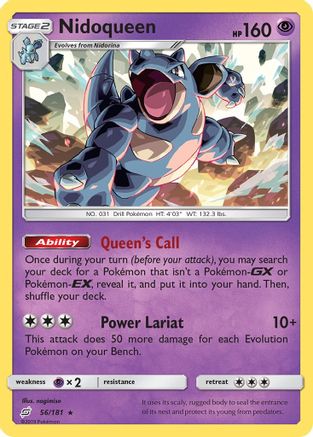 Nidoqueen (56/181) [SM: Team Up] Pokemon Single Pokémon