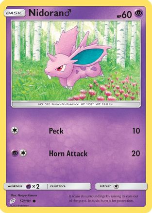 Nidoran M (57/181) [SM: Team Up] Pokemon Single Pokémon