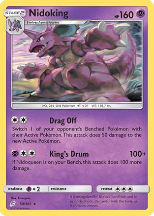 Nidoking (/181) Reverse Holofoil [SM: Team Up] Pokemon Single Pokémon