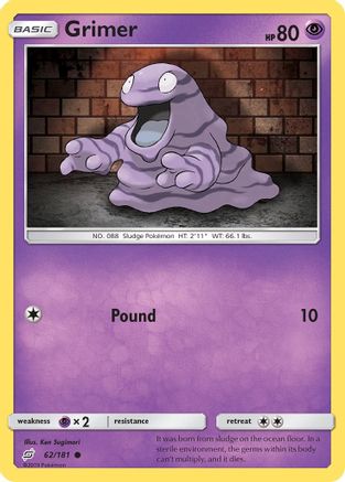 Grimer (62/181) Reverse Holofoil [SM: Team Up] Pokemon Single Pokémon