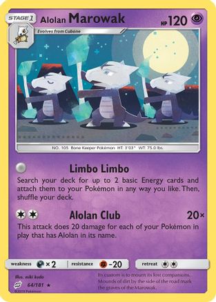Alolan Marowak (64/181) Reverse Holofoil [SM: Team Up] Pokemon Single Pokémon