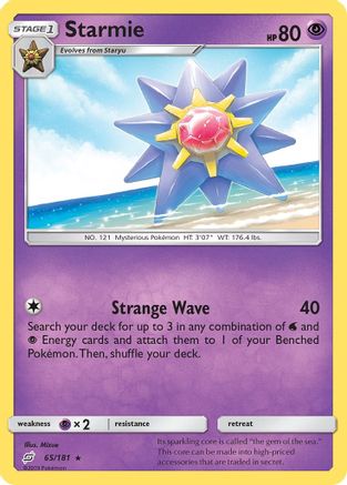Starmie (65/181) [SM: Team Up] Pokemon Single Pokémon