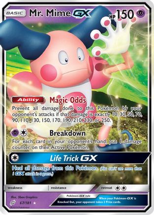 Mr. Mime GX (67/181) Holofoil [SM: Team Up] Pokemon Single Pokémon