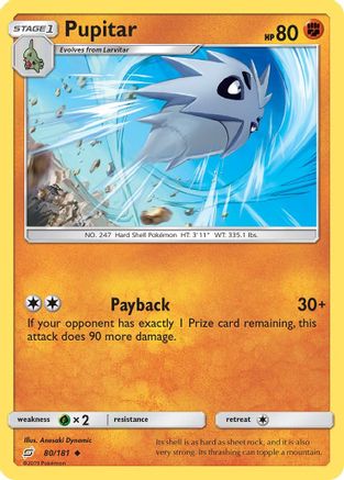 Pupitar (/181) Reverse Holofoil [SM: Team Up] Pokemon Single Pokémon