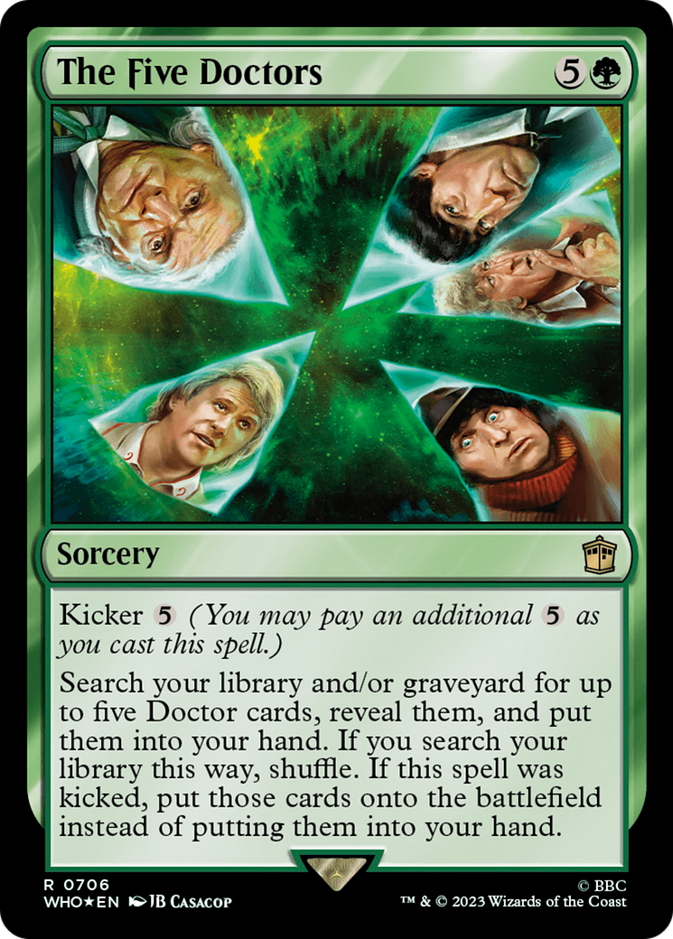 The Five Doctors (Surge Foil) (WHO-706) [Doctor Who] Foil MTG Single Wizards of the Coast