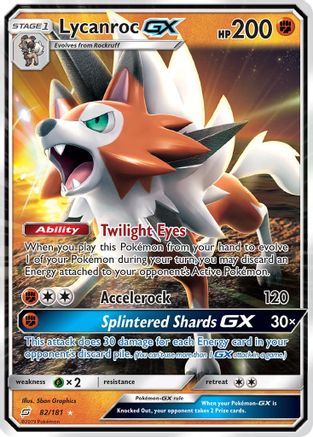 Lycanroc GX (82/181) Holofoil [SM: Team Up] Pokemon Single Pokémon