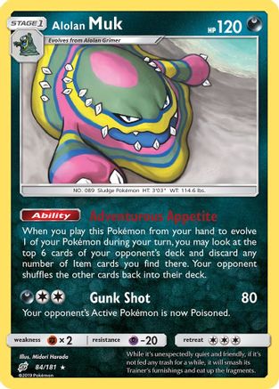 Alolan Muk (84/181) Reverse Holofoil [SM: Team Up] Pokemon Single Pokémon