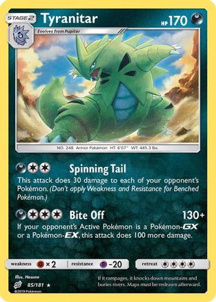 Tyranitar (85/181) Holofoil [SM: Team Up] Pokemon Single Pokémon