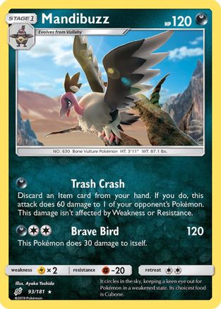 Mandibuzz (/181) Reverse Holofoil [SM: Team Up] Pokemon Single Pokémon