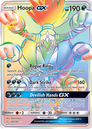 Hoopa GX (Secret) 187/181 Holofoil [SM: Team Up] Pokemon Single Pokémon