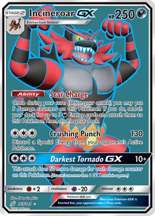 Incineroar GX (Full Art) (/181) Holofoil [SM: Team Up] Pokemon Single Pokémon