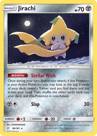 Jirachi (99/181) Reverse Holofoil [SM: Team Up] Pokemon Single Pokémon