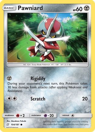 Pawniard (/181) Reverse Holofoil [SM: Team Up] Pokemon Single Pokémon