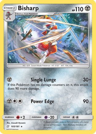 Bisharp (/181) Reverse Holofoil [SM: Team Up] Pokemon Single Pokémon