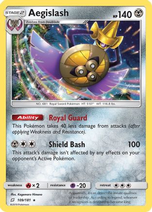 Aegislash (/181) Reverse Holofoil [SM: Team Up] Pokemon Single Pokémon
