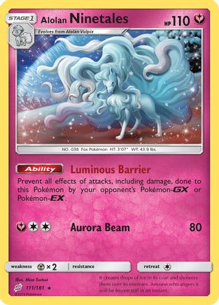 Alolan Ninetales (111/181) - [SM: Team Up] Holofoil Pokemon Single Pokémon