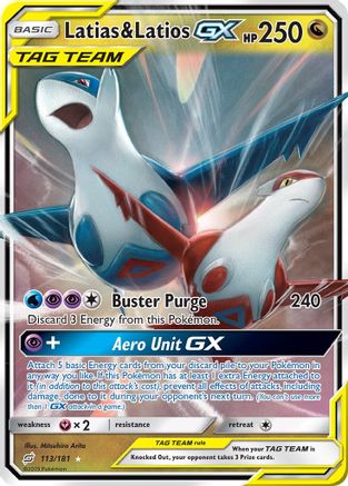 Latias & Latios GX (113/181) Holofoil [SM: Team Up] Pokemon Single Pokémon