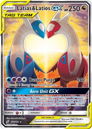 Latias & Latios GX (Alternate Full Art) 170/181 Holofoil [SM: Team Up] Pokemon Single Pokémon