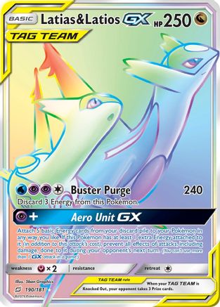 Latias & Latios GX (Secret) (/181) Holofoil [SM: Team Up] Pokemon Single Pokémon