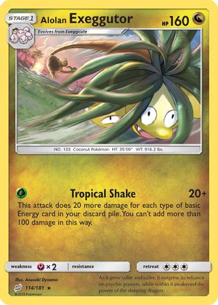 Alolan Exeggutor (114/181) Reverse Holofoil [SM: Team Up] Pokemon Single Pokémon