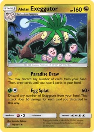 Alolan Exeggutor (115) (115/181) - [SM: Team Up] Reverse Holofoil Pokemon Single Pokémon