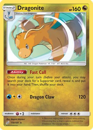 Dragonite (119/181) - [SM: Team Up] Holofoil Pokemon Single Pokémon