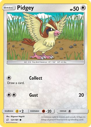 Pidgey (121/181) Reverse Holofoil [SM: Team Up] Pokemon Single Pokémon