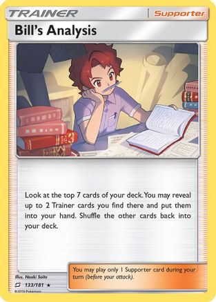 Bill's Analysis (/181) Reverse Holofoil [SM: Team Up] Pokemon Single Pokémon