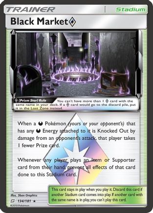 Black Market Prism Star (134/181) Holofoil [SM: Team Up] Pokemon Single Pokémon