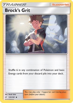 Brock's Grit (135/181) Reverse Holofoil [SM: Team Up] Pokemon Single Pokémon