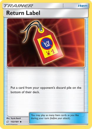 Return Label (/181) Reverse Holofoil [SM: Team Up] Pokemon Single Pokémon