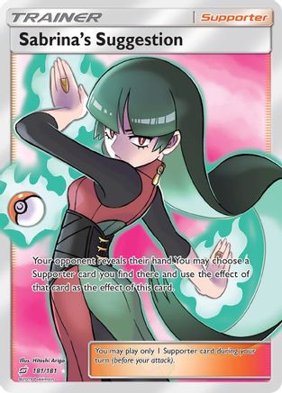 Sabrina's Suggestion (Full Art) (/181) Holofoil [SM: Team Up] Pokemon Single Pokémon
