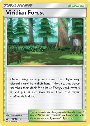 Viridian Forest (156/181) Reverse Holofoil [SM: Team Up] Pokemon Single Pokémon