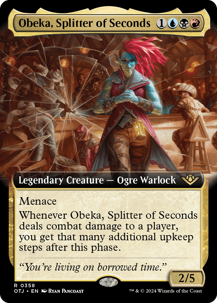 Obeka, Splitter of Seconds (OTJ-358) [Outlaws of Thunder Junction] (Extended Art) Foil MTG Single Wizards of the Coast