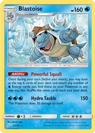 Blastoise - 25/181 (Cracked Ice Holo) () Holofoil [Misc: Deck Exclusives] Pokemon Single Pokémon