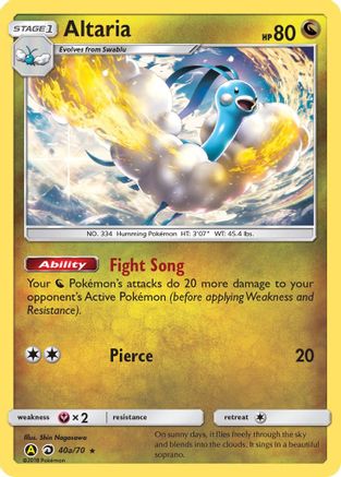 Altaria - 40a/70 (40a/70) - [Promos: Alternate Art Promos] Holofoil Pokemon Single Pokémon