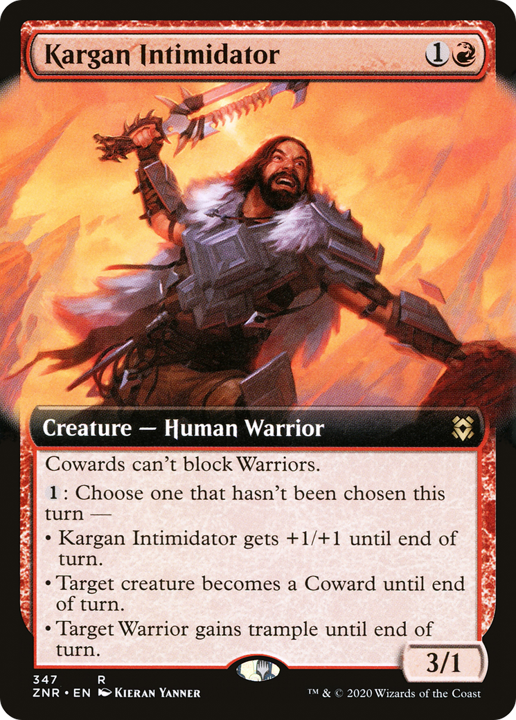 Kargan Intimidator (ZNR-347) [Zendikar Rising] (Extended Art) Foil MTG Single Wizards of the Coast