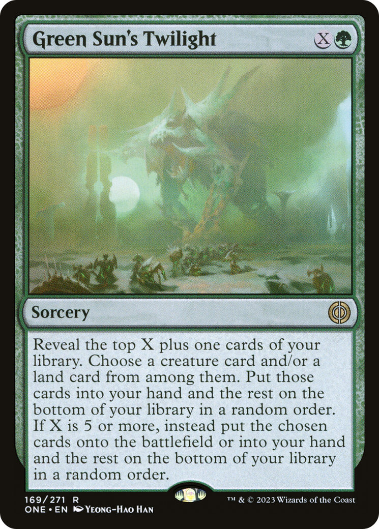 Green Sun's Twilight (ONE-169) [Phyrexia: All Will Be One] Foil MTG Single Wizards of the Coast