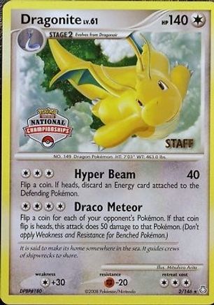 Dragonite 2/146 (National Championships) [Staff] () [Promos: League & Championship Cards] Pokemon Single Pokémon