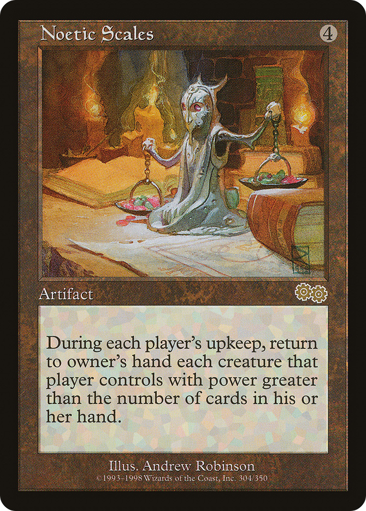 Noetic Scales (USG-304) [Urza's Saga] MTG Single Wizards of the Coast