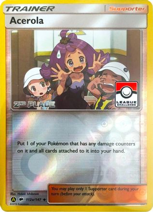 Acerola - 112a/147 (League Challenge) [2nd Place] (112a) - [Promos: League & Championship Cards] Reverse Holofoil Pokemon Single Pokémon