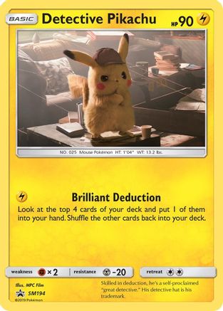 Detective Pikachu - SM194 (SM194/248) - [SM: Black Star Promos] Holofoil Pokemon Single Pokémon