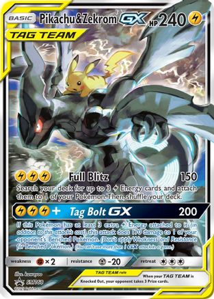 Pikachu & Zekrom GX SM168/248 Holofoil [SM: Black Star Promos] Pokemon Single Pokémon
