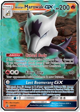 Alolan Marowak GX - SM187 (SM187/248) - [SM: Black Star Promos] Holofoil Pokemon Single Pokémon